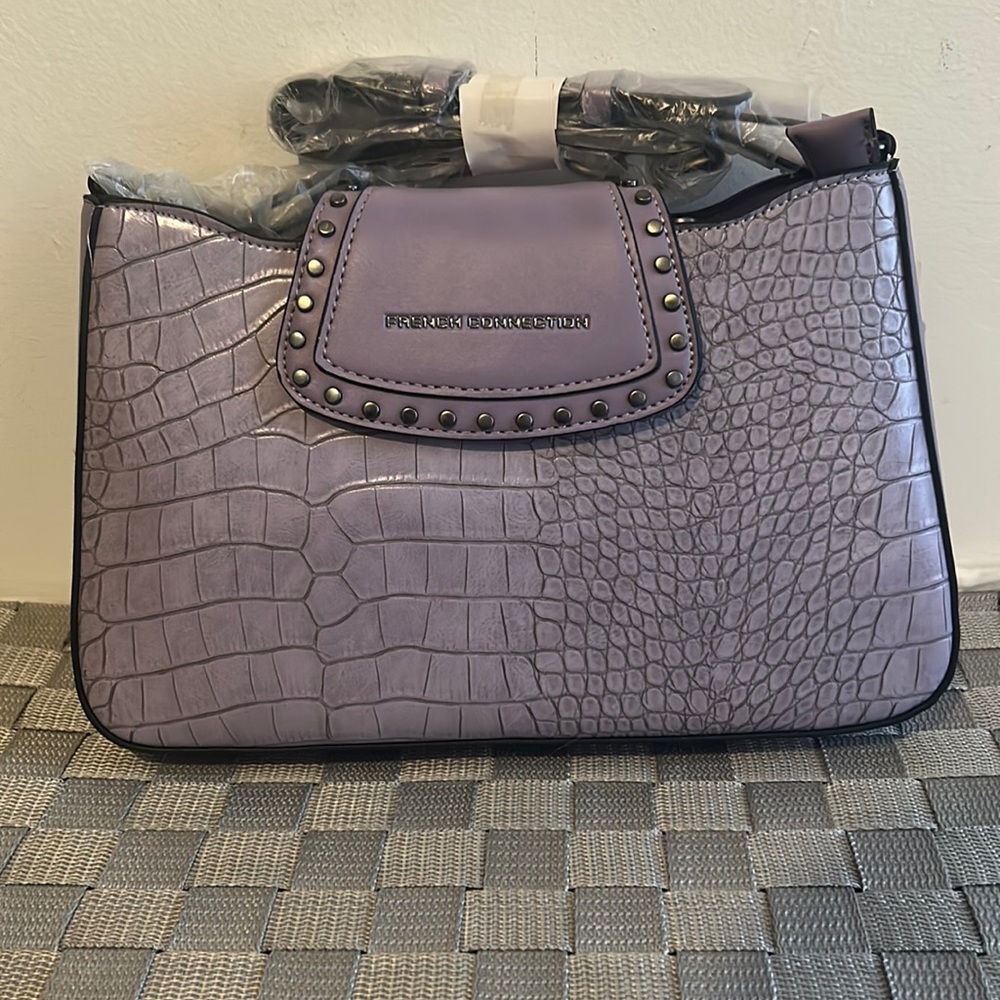 French Connection Rosie Croco Shoulder Bag NWT